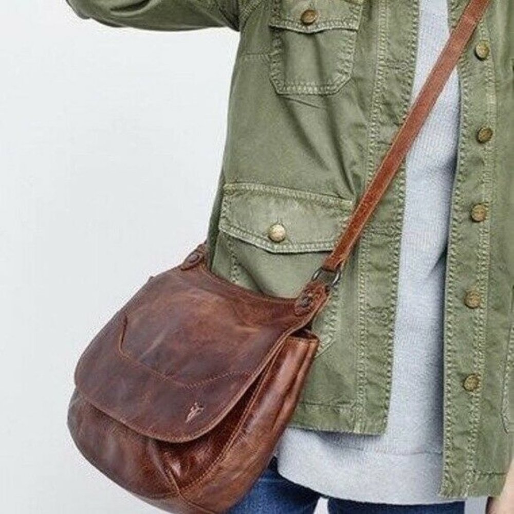 Frye Brown Leather Crossbody Bag